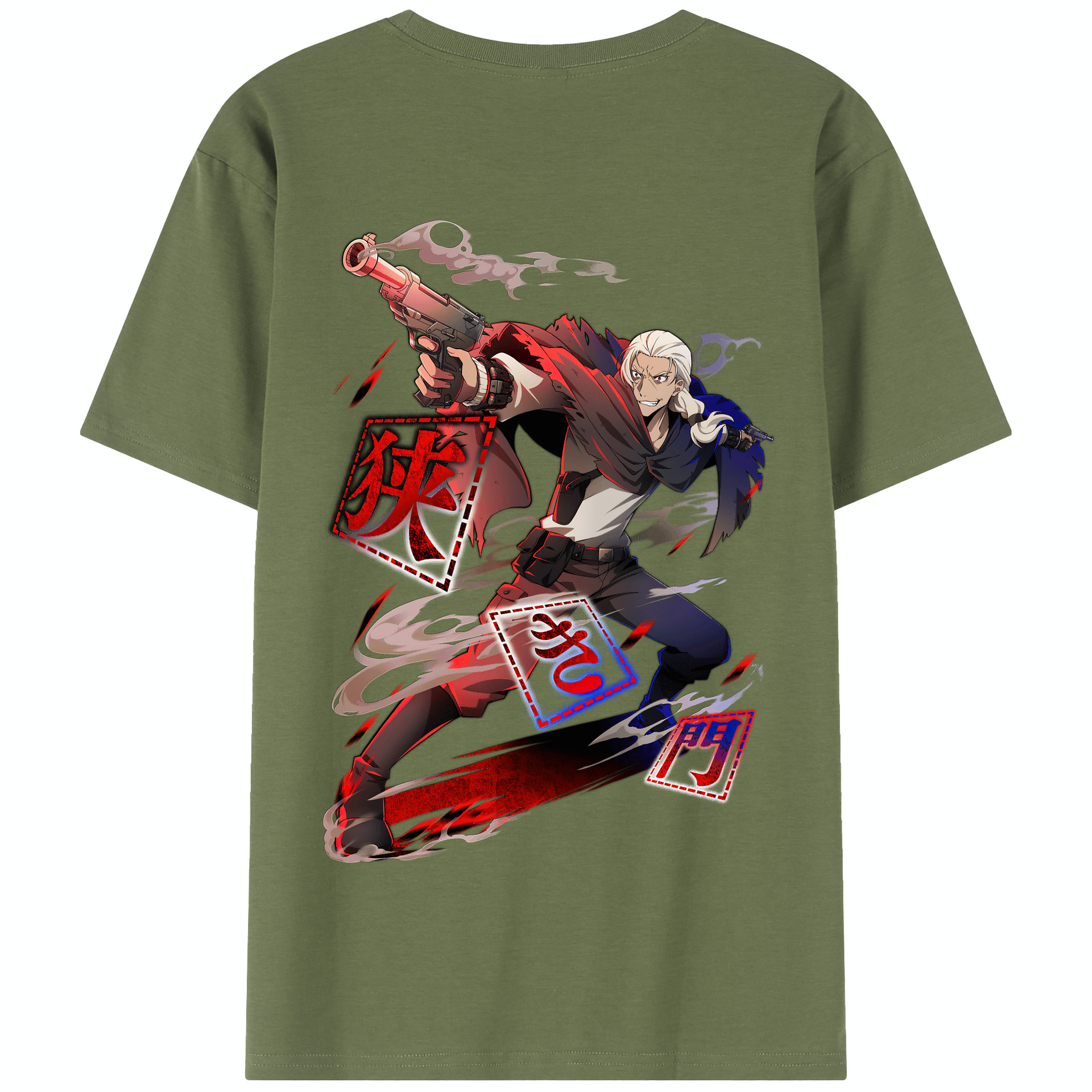 （画像用） 文豪ストレイドッグス Bungo Stray Dogs 綿100％半袖Tシャツ（背面プリント）